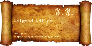 Weigand Nóra névjegykártya