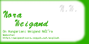 nora weigand business card